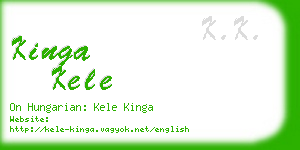 kinga kele business card